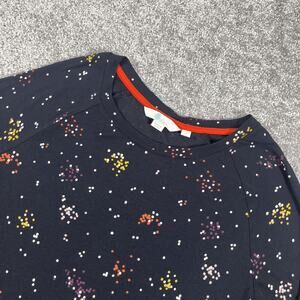 Boden Blouse Womens Small Tunic Drop Waist‎ Dots Peplum Flowy Oversized